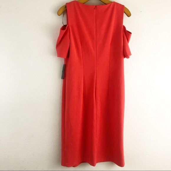 Alyx Cut off shoulder Orange dress size 12. New with tags - Picture 4 of 5
